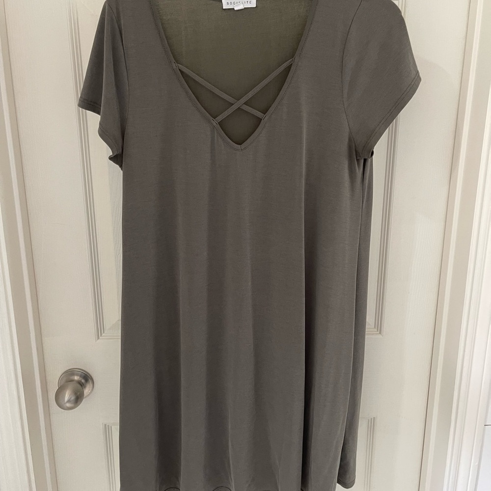 Socialite olive green dress